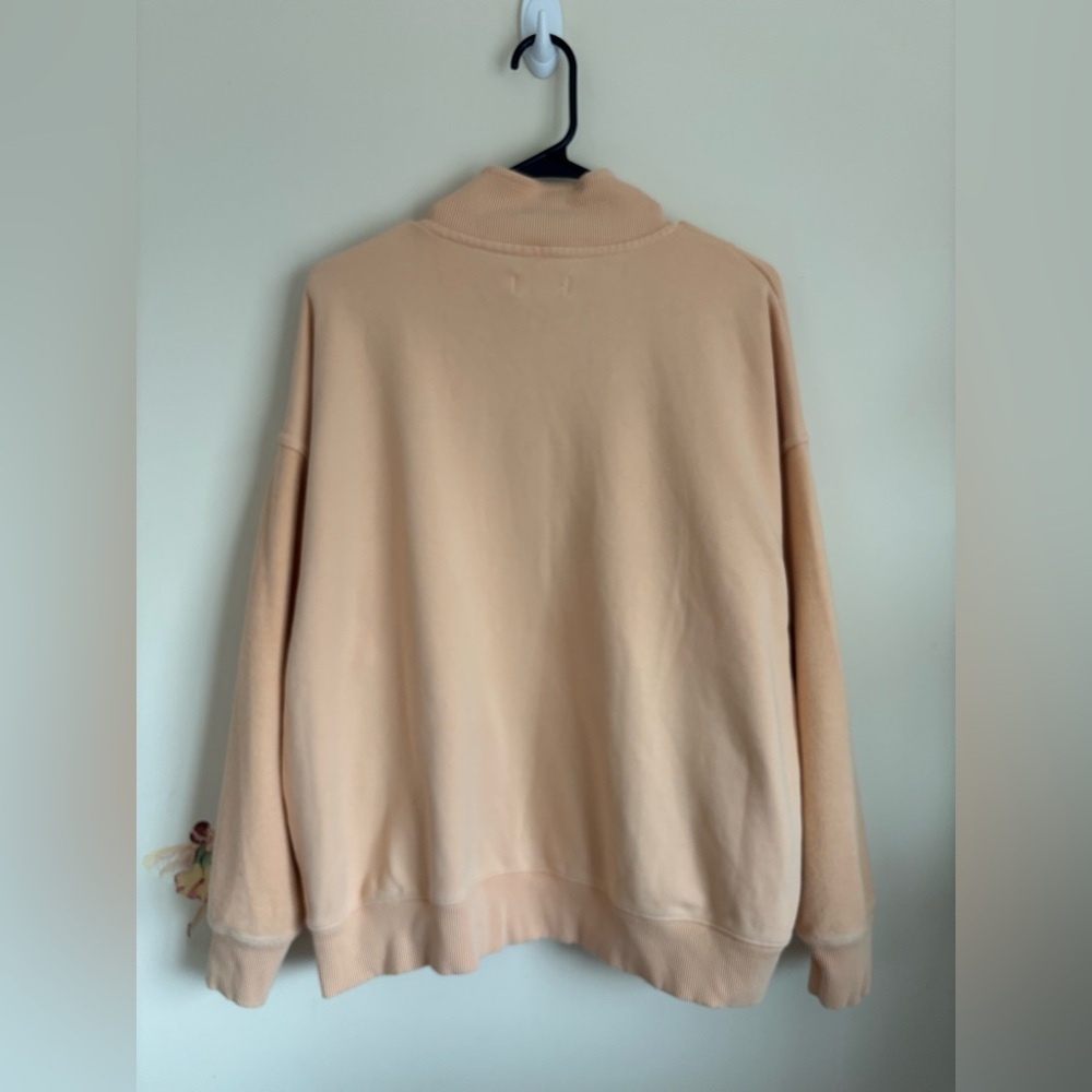 Aerie Pullover Peach Quarter-Zip Turtleneck Oversized Size M Unisex - Picture 2 of 9